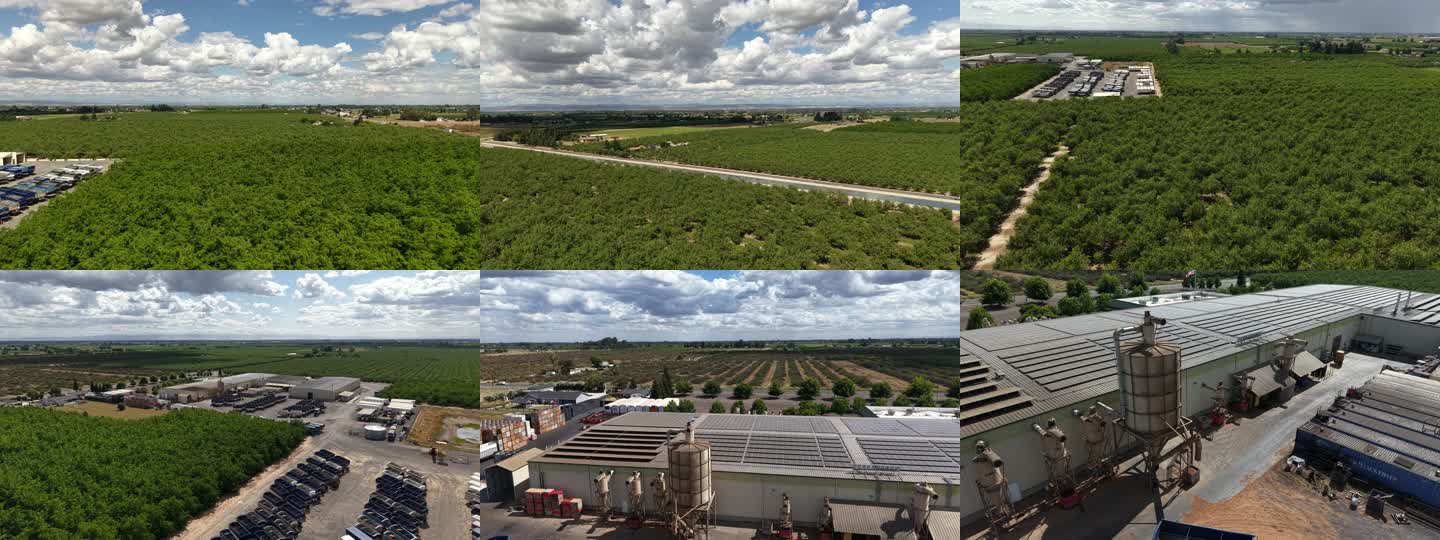 Drone flyover of Gold River Orchards and manufacturing facility